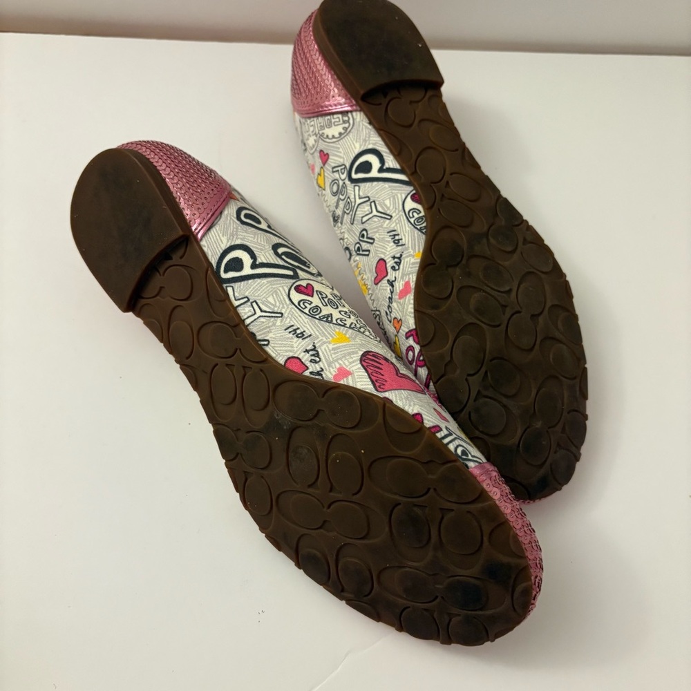 Coach RARE vintage collection 2011 sequinned Multicolour Flats + wristlet bag - Picture 9 of 9